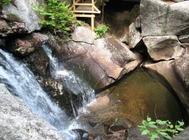 Waterfall among rocks