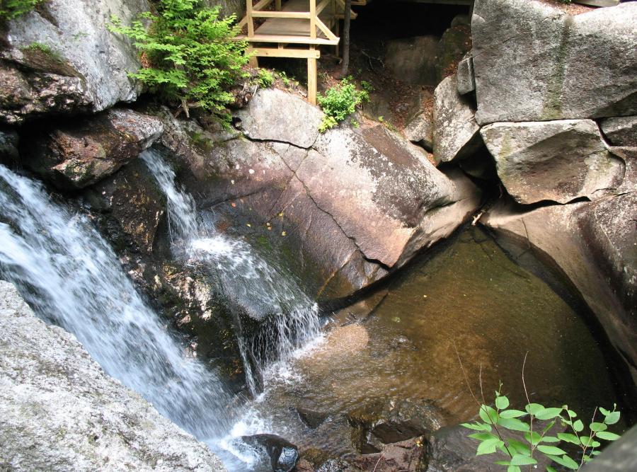 Waterfall among rocks