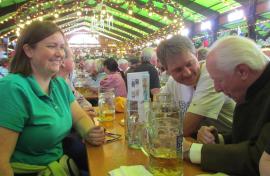 with her German husband and father-in-law