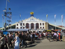 a bright sunny day at Oktoberfest 