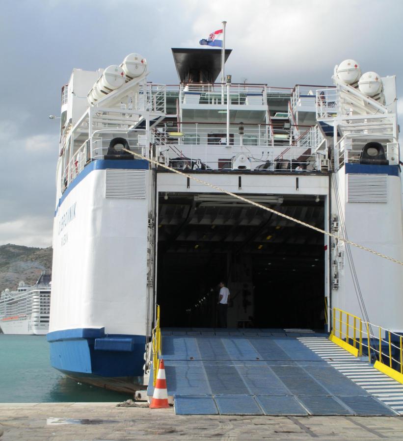 ferry ready to load cars