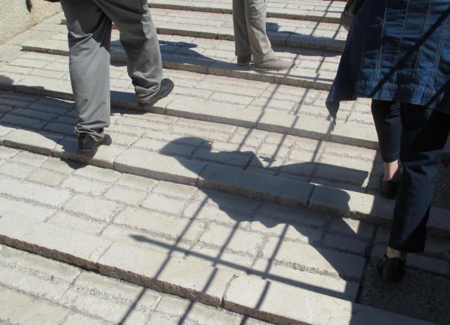 rugged footing on Mostar's bridge
