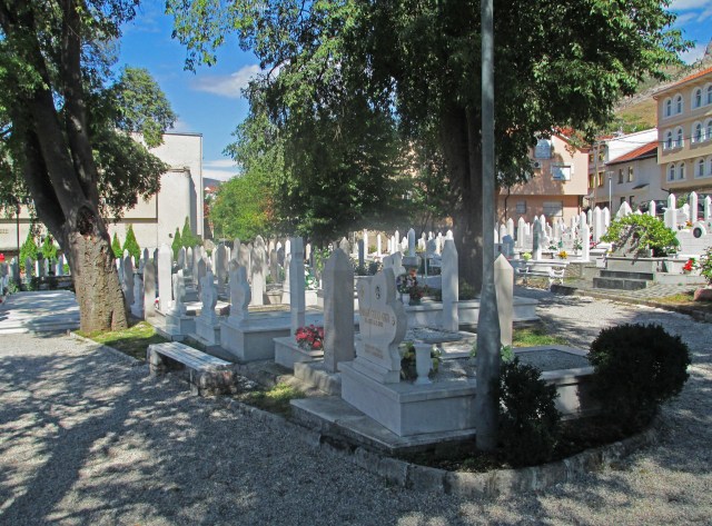 The new cemetery in Mostar's Old Town 