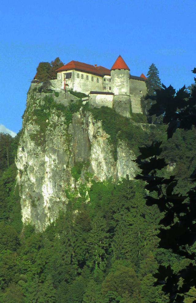 Bled Castle on the rocks
