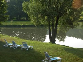 summer morning photo cleared up with Photoshop