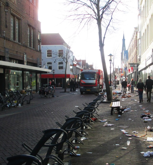 Rubbishy aftermath of the celebrations