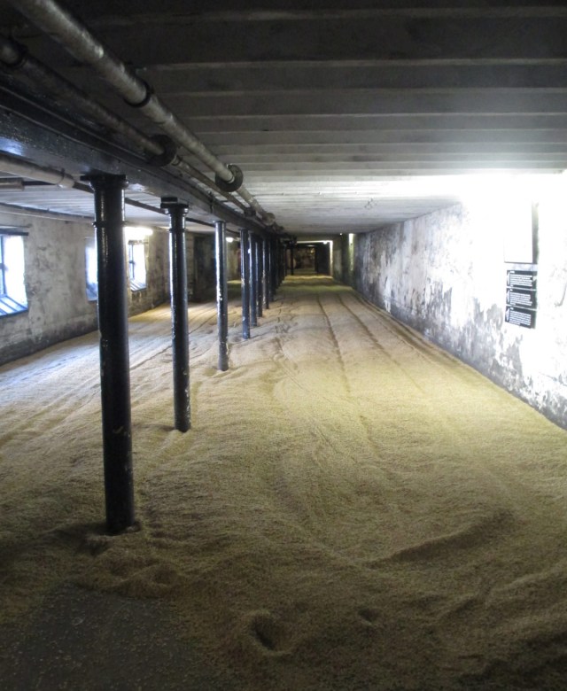 hand shoveled malted barley